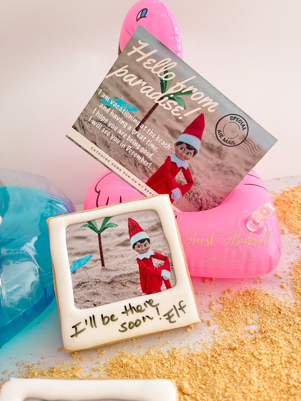I'll Be There Soon Elf Cookie