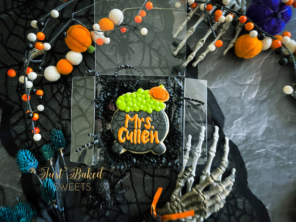 Magical Cauldron Decorated Sugar Cookie