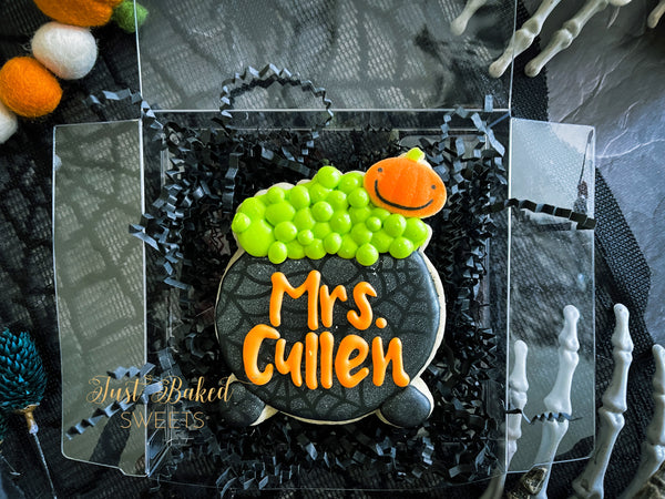 Magical Cauldron Decorated Sugar Cookie