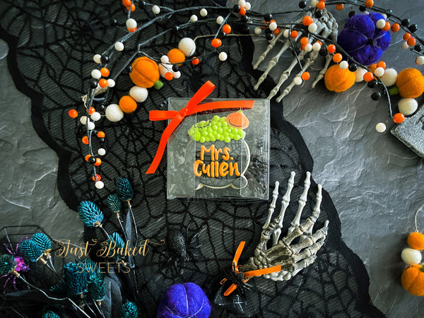 Magical Cauldron Decorated Sugar Cookie