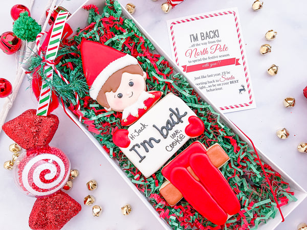 Elf Decorated Sugar Cookie, Three Piece Boy