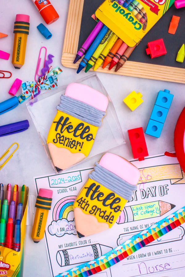 Chubby Personalized Pencil Cookie