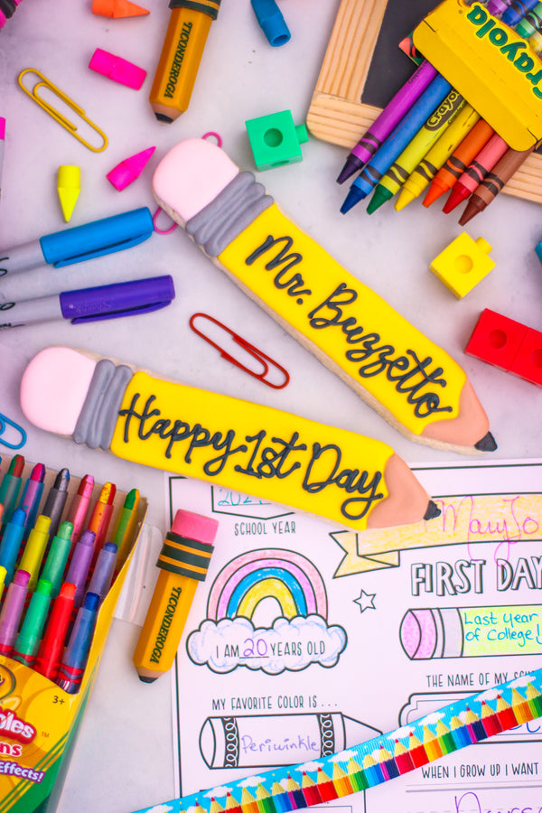 Personalized Pencil Cookie