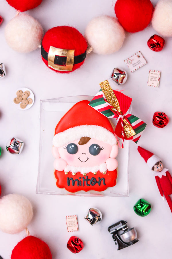 Cutey Elfie Decorated Sugar Cookie