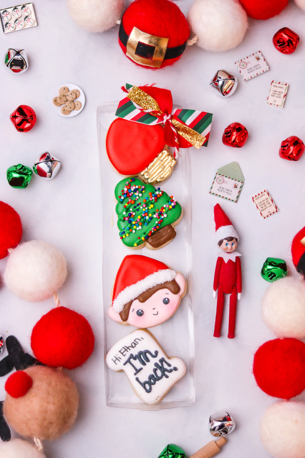 Mini Elf Decorated Sugar Cookie Set, SHIP