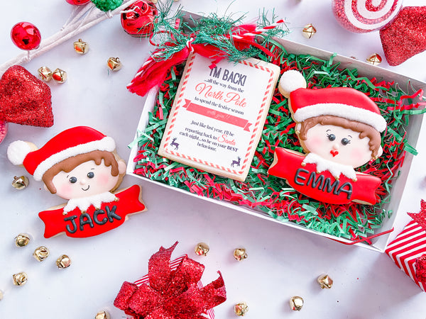 Elf Decorated Sugar Cookie, Boy, UPS SHIP OUT