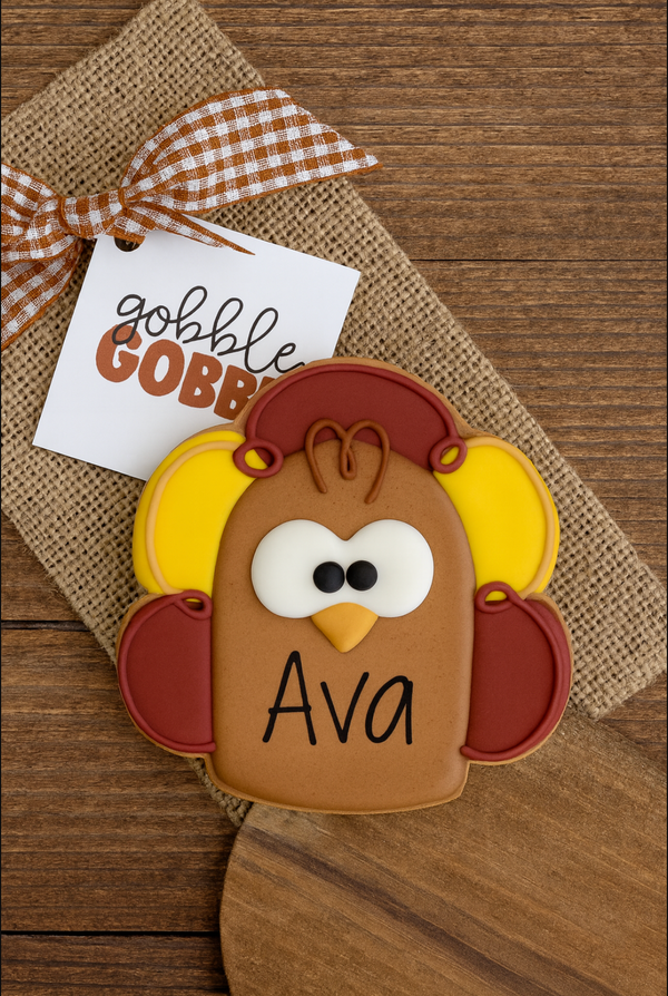 Personalized Turkey Cookie