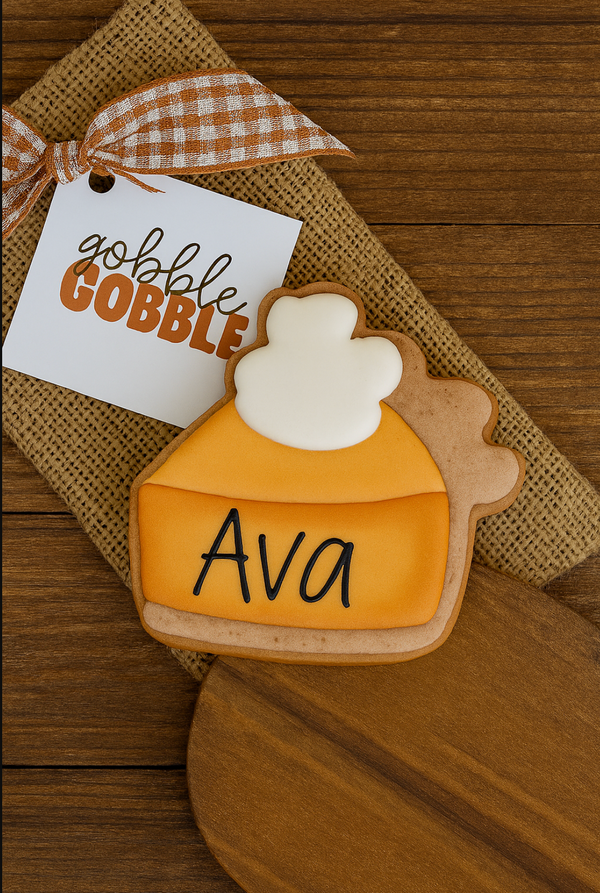 Personalized Pie Cookie