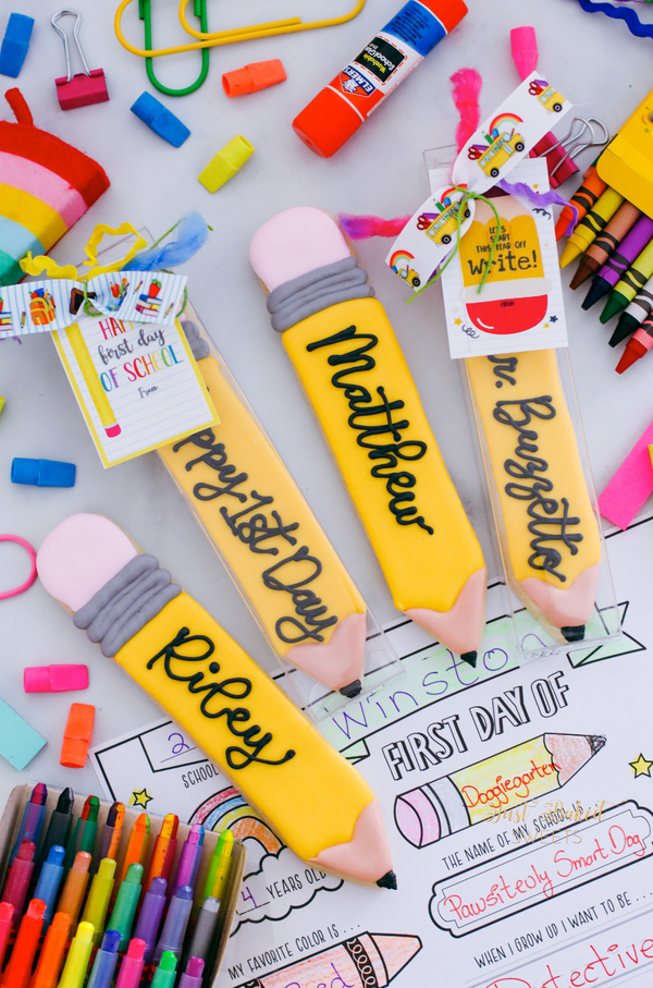 Personalized Pencil Cookie